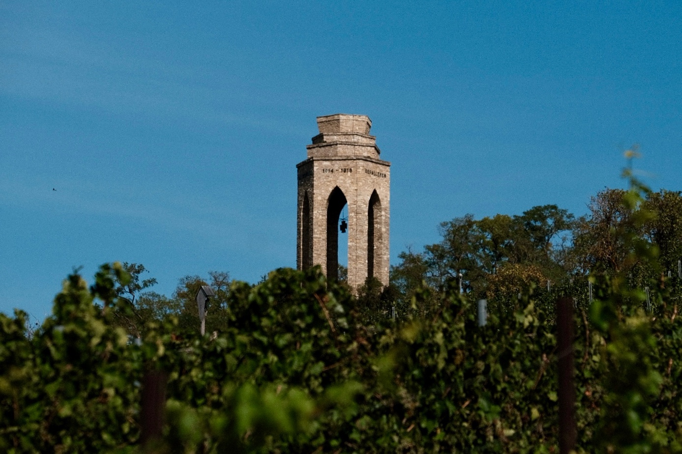 Zellertaler Denkmal über den Weinbergen
